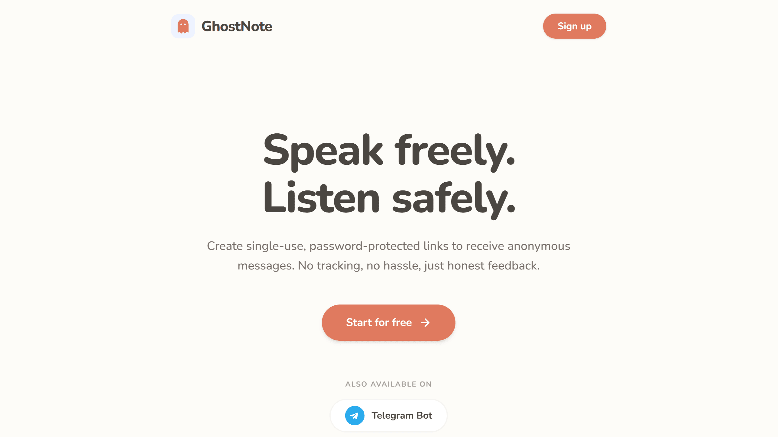 GhostNote - Secure Anonymous Messaging